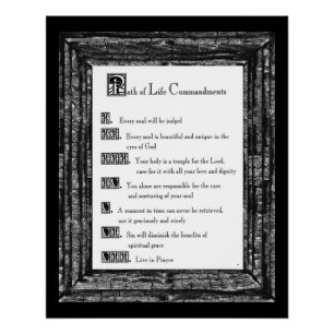 Path of Life Commandments Poster