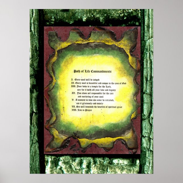 Path of Life Commandments Poster (Front)