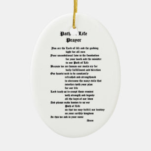 Path of Life Prayer Ceramic Ornament