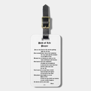 Path of Life Prayer Luggage Tag