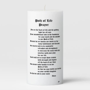 Path of Life Prayer Pillar Candle