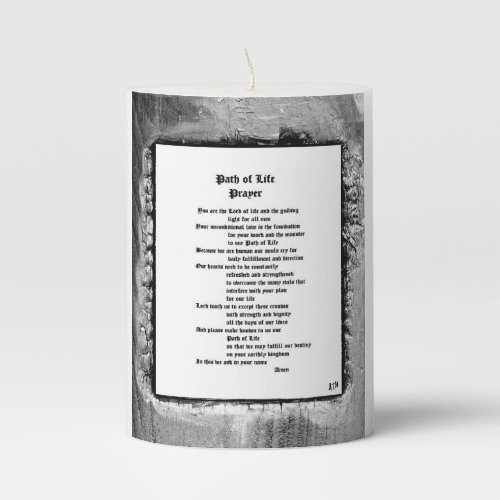 Path of Life Prayer Pillar Candle