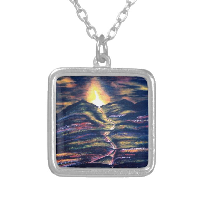 Path of Life Silver Plated Necklace (Front)