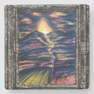 Path of Life Stone Coaster
