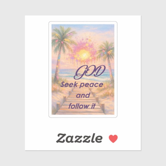 Path of Peace: Grace at Sunset Sticker (Sheet)