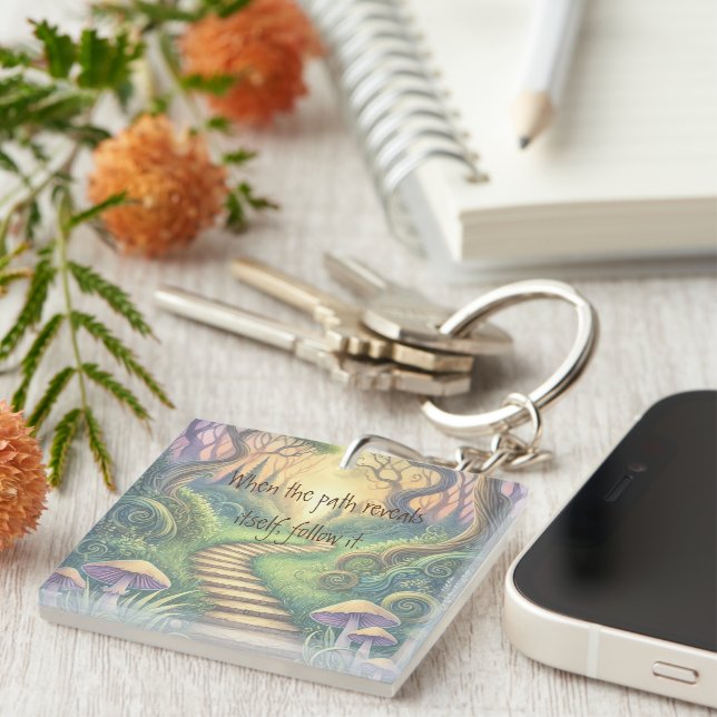Path & Quote Keychain (Front Right)