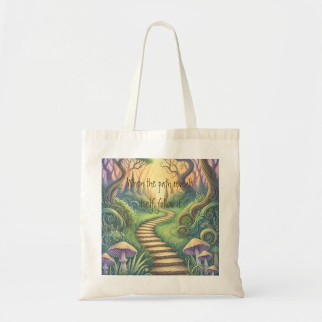 Path & Quote Tote Bag (Front)