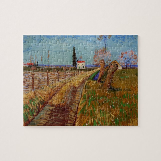 Path Through a Field, Willows by Vincent van Gogh Jigsaw Puzzle (Horizontal)