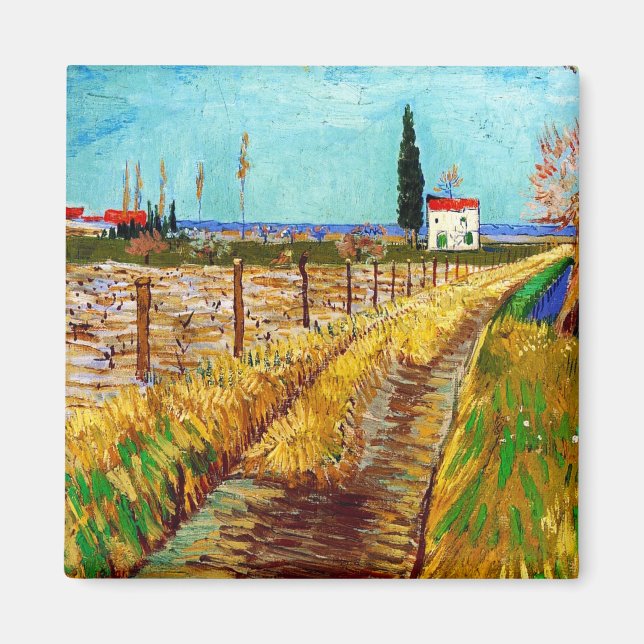 Path through a Field with Willows Van Gogh Magnet (Front)