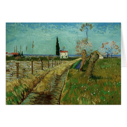 Path Through Field with Willows, Vincent van Gogh Cards (Front Horizontal)