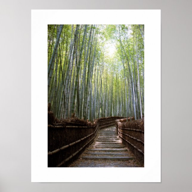 Path through the Bamboo - Sagano, Kyoto Poster (Front)