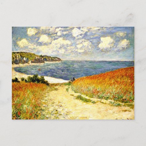 Path through the Corn at Pourville fine art Postcard