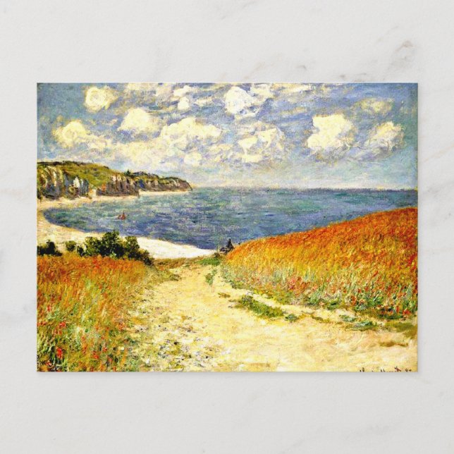 Path through the Corn at Pourville, fine art Postcard (Front)
