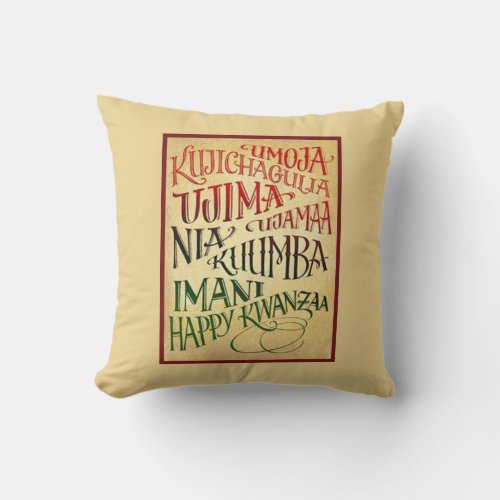 Path To A Happy Life Kwanzaa Throw Pillow