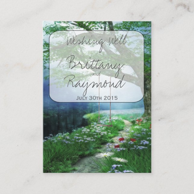 PATH TO FOREVER WOOD WISHING WELL GIFT CARD INSERT (Front)