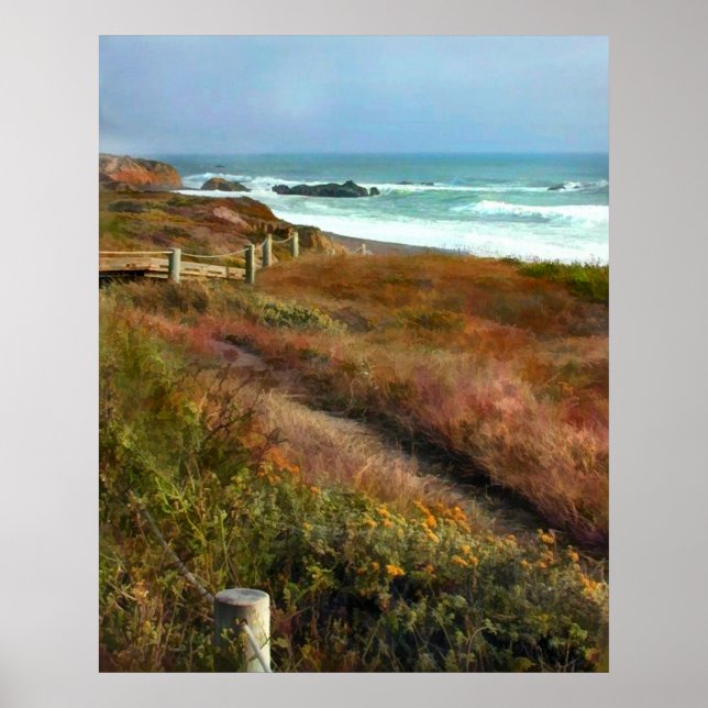 Path to Ocean Shoreline Poster (Front)