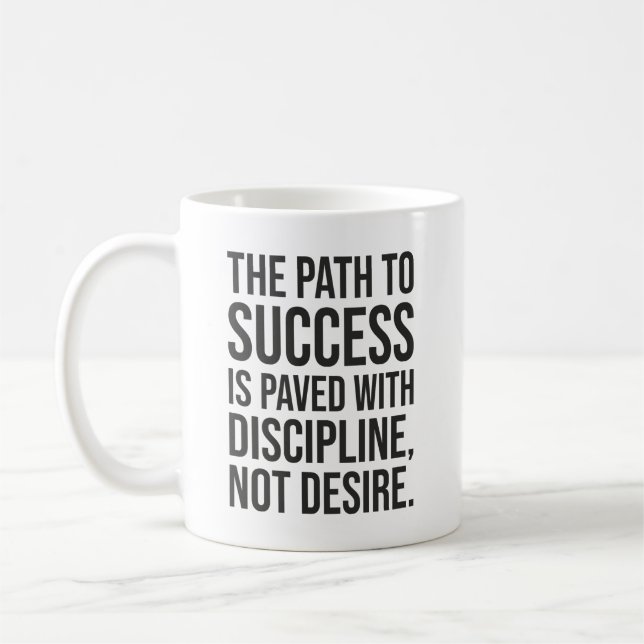 Path To Success Discipline - Gym, Hustle, Grind Coffee Mug (Left)