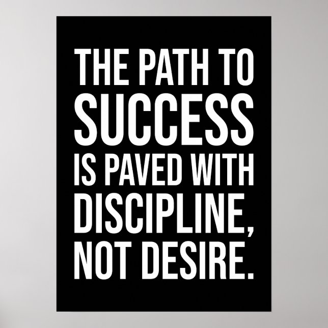 Path To Success Discipline - Gym, Hustle, Grind Poster (Front)