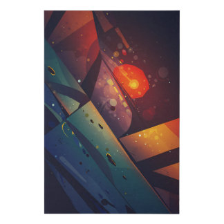 Path to the Unknown Abstract Space Art Faux Canvas Print