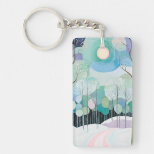 Path Under the Pastel Moon Keychain