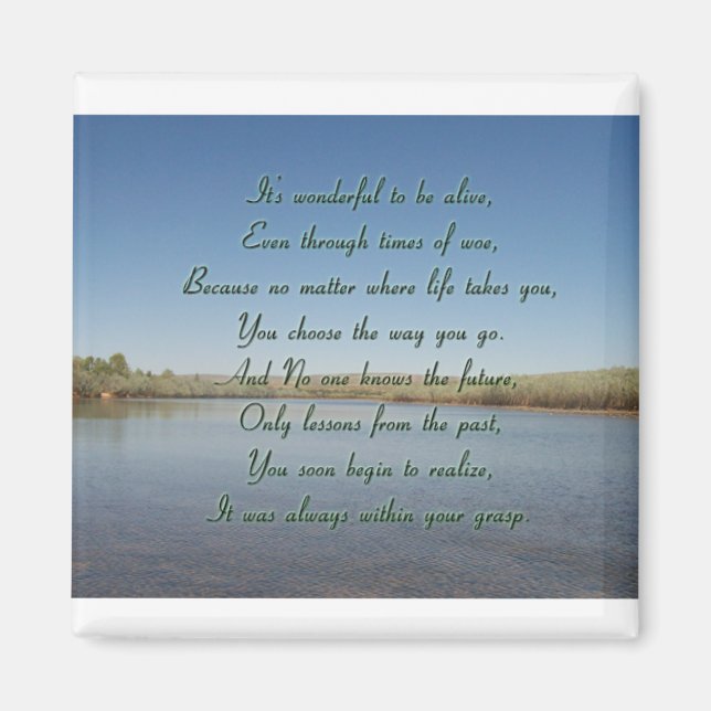 Path Worth Walking poem Background #3 Magnet (Front)