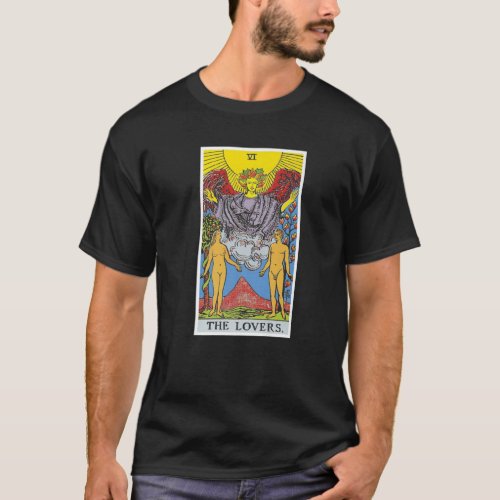 Pathe Lovers Tarot Card Occult Beliefs Divination T_Shirt