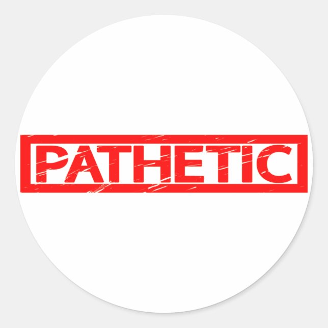 Pathetic Stamp Classic Round Sticker (Front)