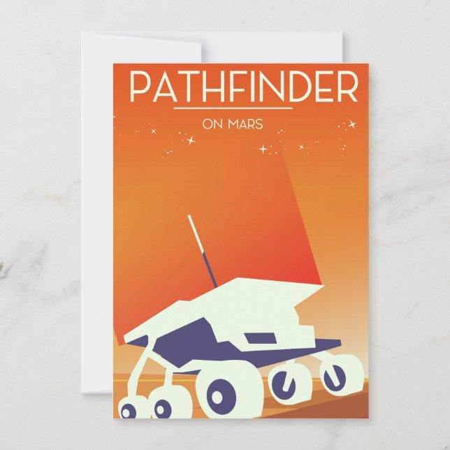 Pathfinder at Mars Space Art Invitation (Back)