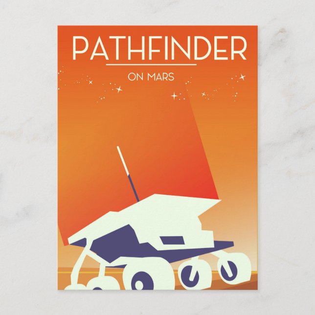 Pathfinder at Mars Space Art Postcard (Front)