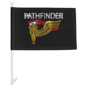 Pathfinder Badge-Pathfinder Title Black Car Flag