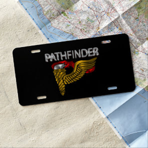 Pathfinder Badge-Pathfinder Title Black License Plate