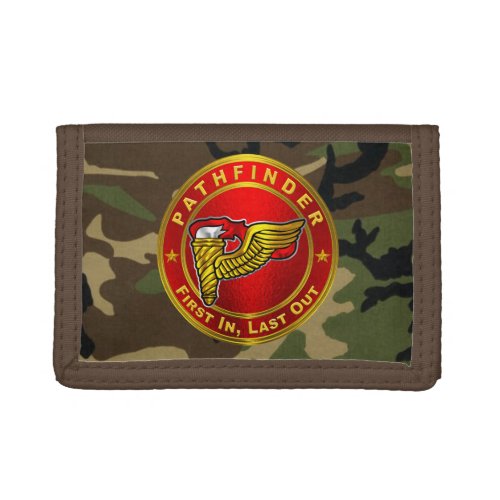 Pathfinder Badge_Pathfinder Title Black Trifold Wallet