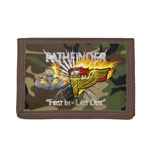 Pathfinder Badge_Pathfinder Title Black Trifold Wallet