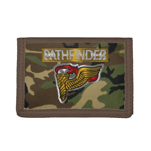 Pathfinder Badge_Pathfinder Title Black Trifold Wallet