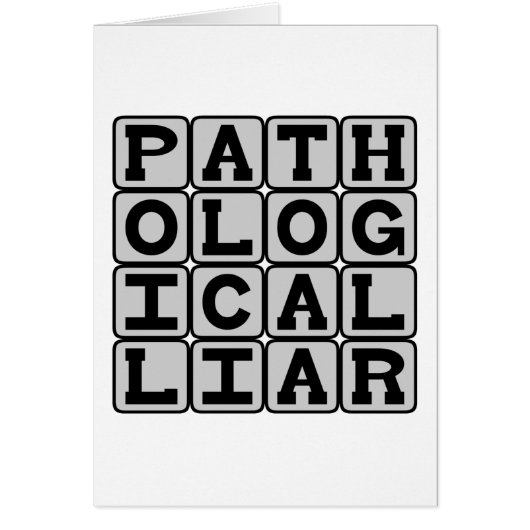 Pathological Liar, Compulsion To Fib Cards (Front)