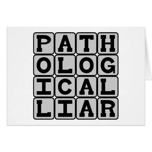 Pathological Liar, Compulsion To Fib Cards (Front Horizontal)
