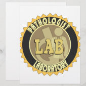 PATHOLOGIST BADGE LOGO MEDICAL LABORATORY (Front/Back)