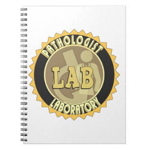 PATHOLOGIST BADGE LOGO MEDICAL LABORATORY NOTEBOOK