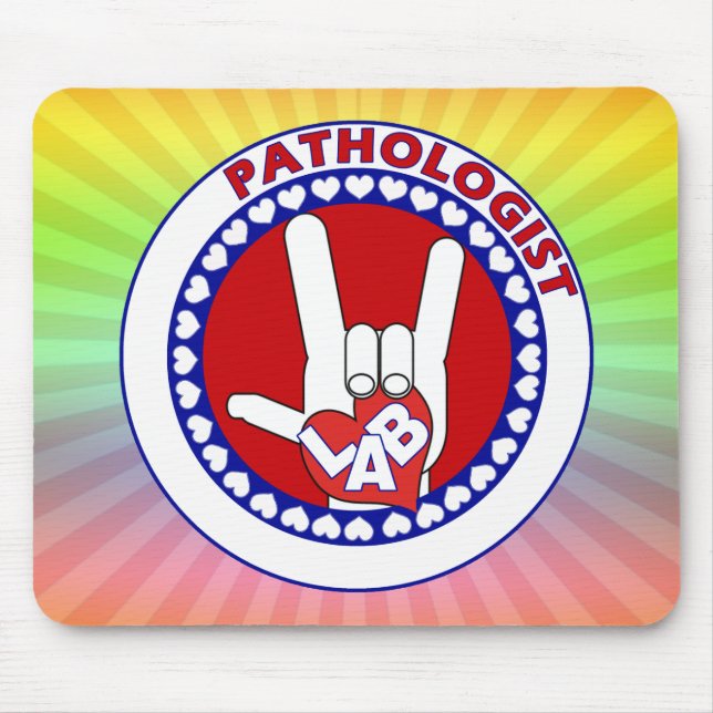 PATHOLOGIST ROUND LOGO ASL MOUSE PAD (Front)