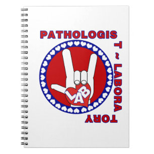 PATHOLOGIST SQUARE ASL LOVE LOGO NOTEBOOK