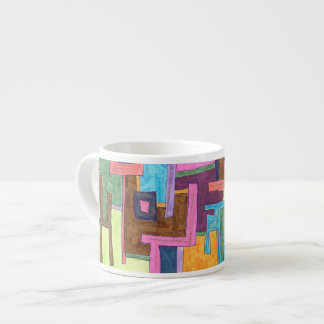 "Paths" Abstract Art Espresso Cup