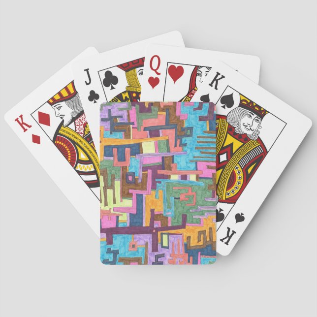 "Paths" Abstract Art Poker Cards (Back)