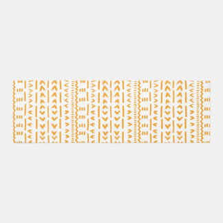 Paths Of Sun Mudcloth African Pattern In White Runner