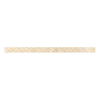 Paths Of Sun Mudcloth African Pattern In White Satin Ribbon