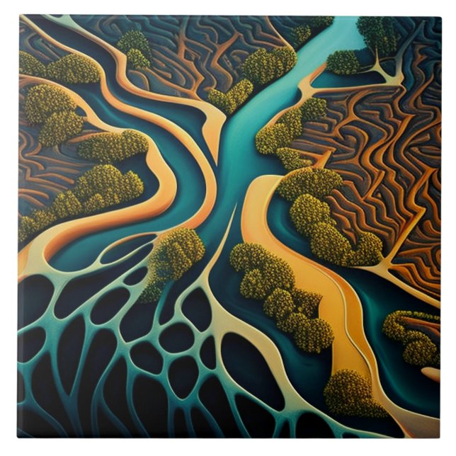 Paths of the Dreamland Ceramic Tile (Front)