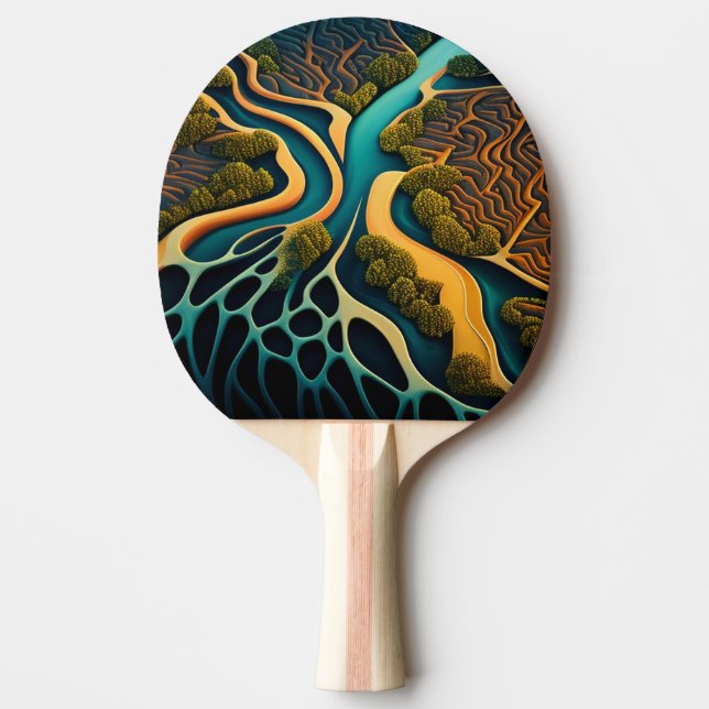 Paths of the Dreamland Ping Pong Paddle (Front)