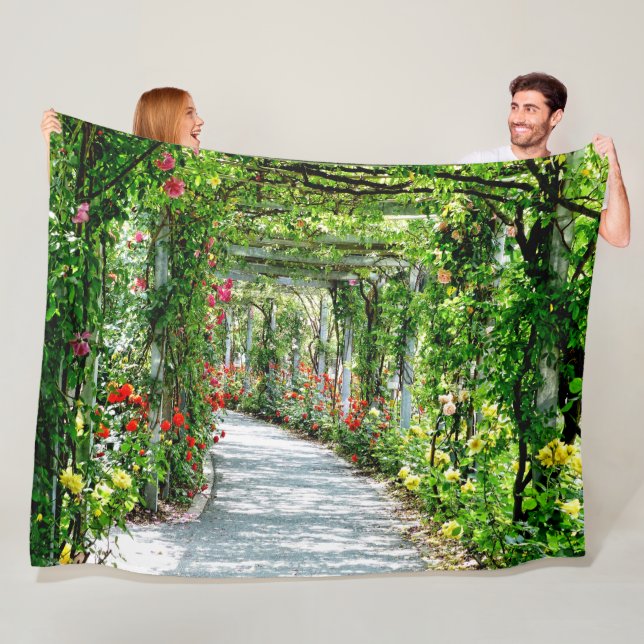 PATHWAY of FLOWERS Fleece Blanket (In Situ)