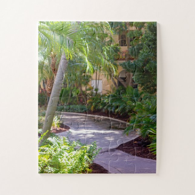 Pathway Through the Florida Palms  Jigsaw Puzzle (Vertical)