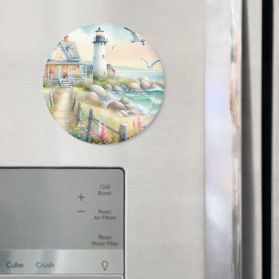 Pathway to the Lighthouse Coastal Cottage Magnet