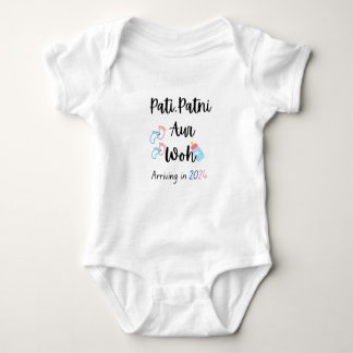 Pati Patni aur Woh - Desi Pregnancy Announcement Baby Bodysuit